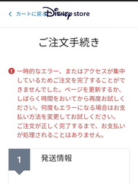 ディズニーストアで商品を選び、クレジットカード決済で支払った