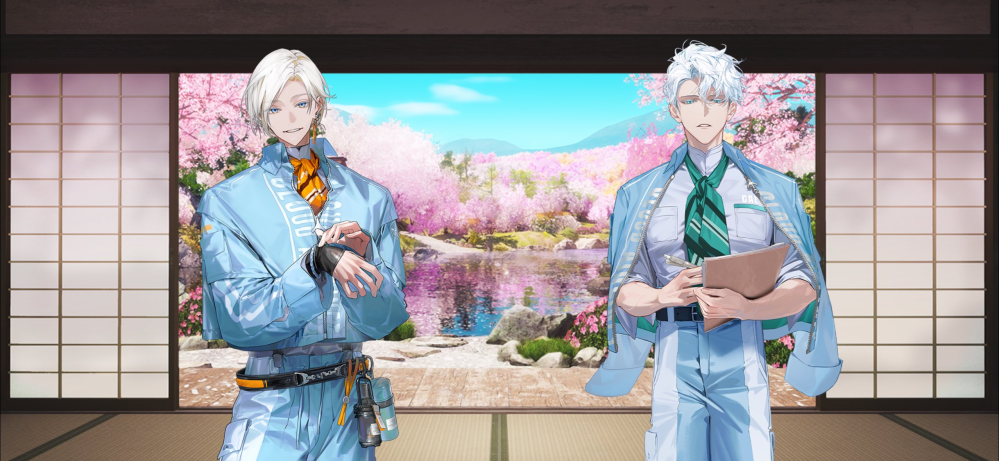 三日月 宗近 朧】m*a様 手描きイラスト◇ファンアート[三日月宗近 朧