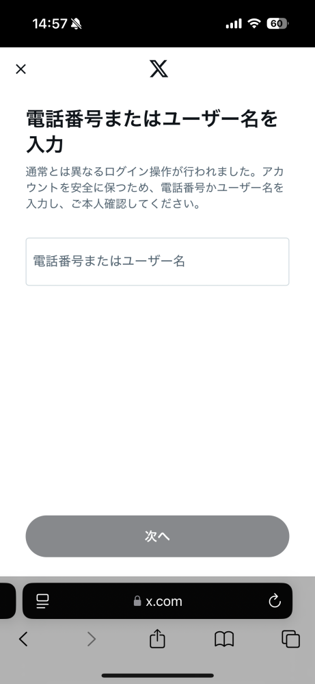 Twitterにログインするときに、このような画面になるのですが対処法とかありますか？昨日の夜からこうです。お願いします 