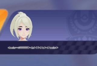 とあるゲームのユーザーネームについて。画像のような名前をどのように付けたと考えられますか？ 日本語6字、アルファベット12字までの制限です。また、HTMLタグ?は使える状況です。(真似しようとしているわけではなく、情報系の初学者なので気になりました。)
