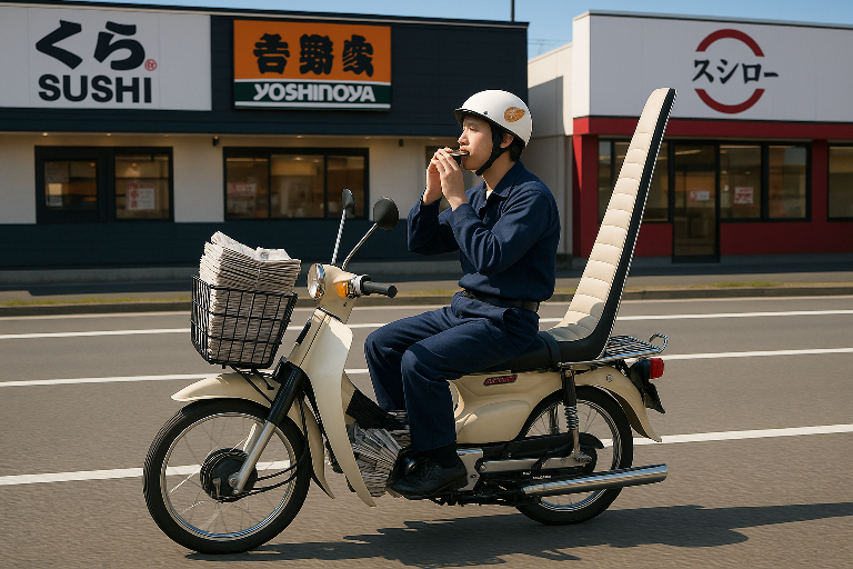 新聞を配りながら とんぼを吹いてもいいですか？