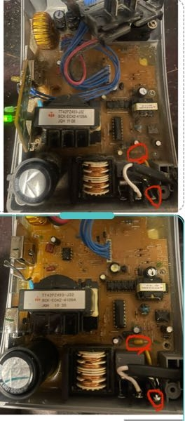 充電部分が一つ壊れてる 高二女子ですパナソニック充電器が壊れてしまいましたEZ0L81です