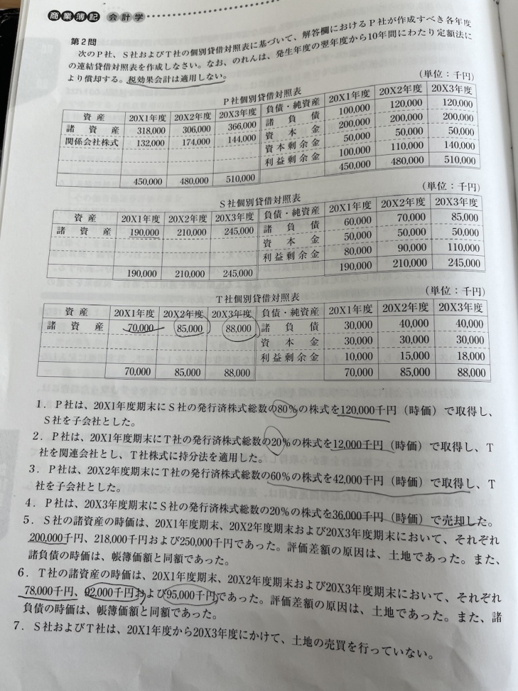 日商簿記1級の下書き用紙は何枚配られるのでですか？2級のよう