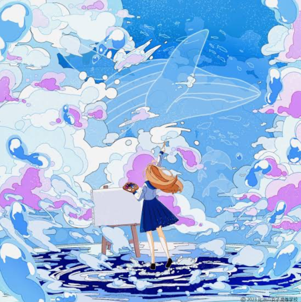 このような絵のタッチをなんというのですか? - 色の境界に線を引い
