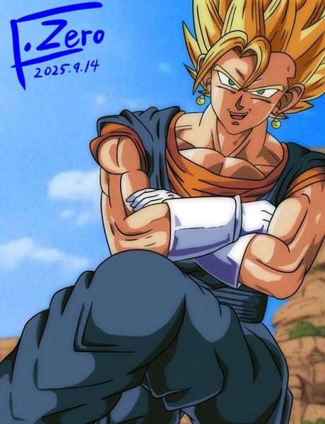 イラストの評価お願いしますドラゴンボールイラストでスーパーベジット