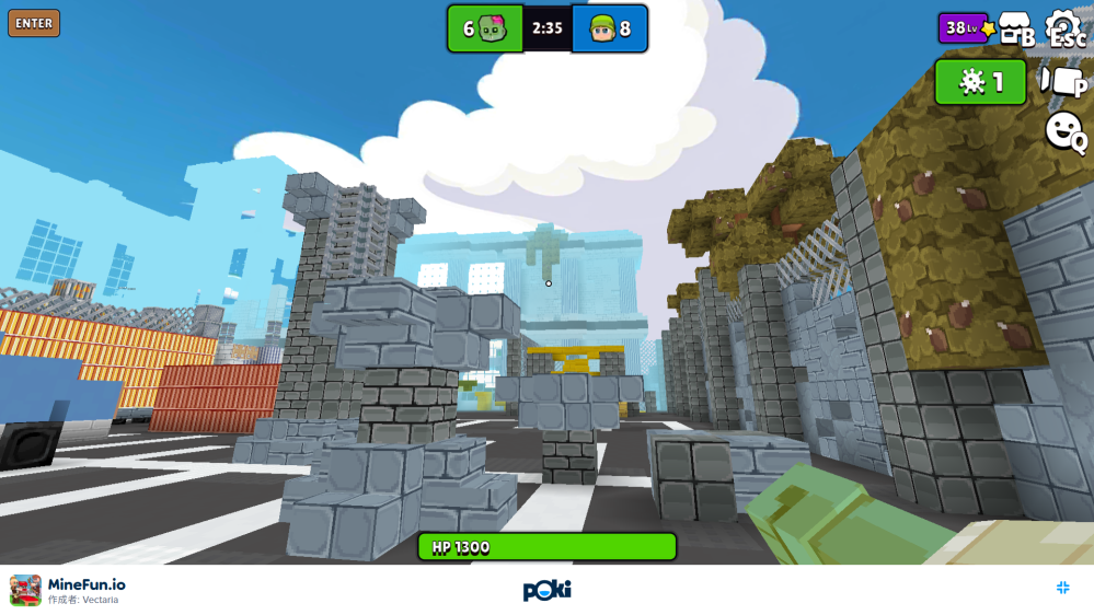 MineFun.ioについて質問です。
レベルが上がらないことととキルできないことを悩んでいます。
強い場所と裏技などを教えて下さい 