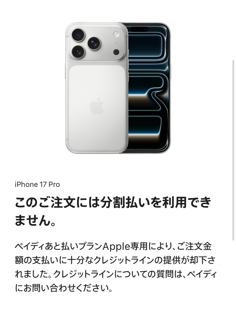 ペイディ分割払いでiPhoneを購入しようとしたところ何度や - Yahoo