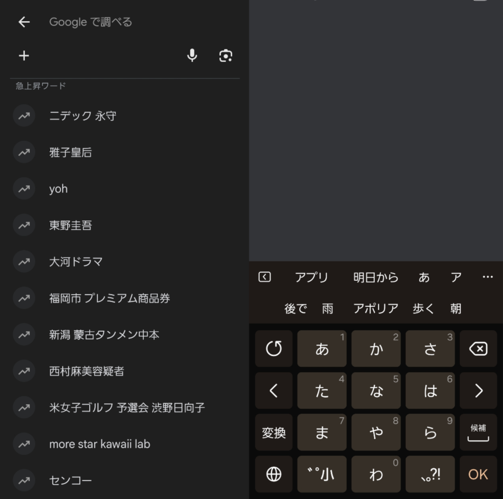 先程googleを開いたら下の画像のような状態になっていました