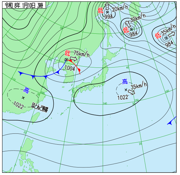 12月や1月に大陸方面から北海道付近に突っ込んで来る低気圧って昔（20世紀後半）も頻発してましたっけ？ 週間天気図見ても次々にやって来ます。 昔は南岸低気圧より「圧倒的に」数が多いという印象はありません。