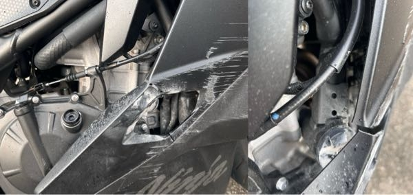 バイクについてです。zx4rなんですが、右側ん滑るようにこけてエン