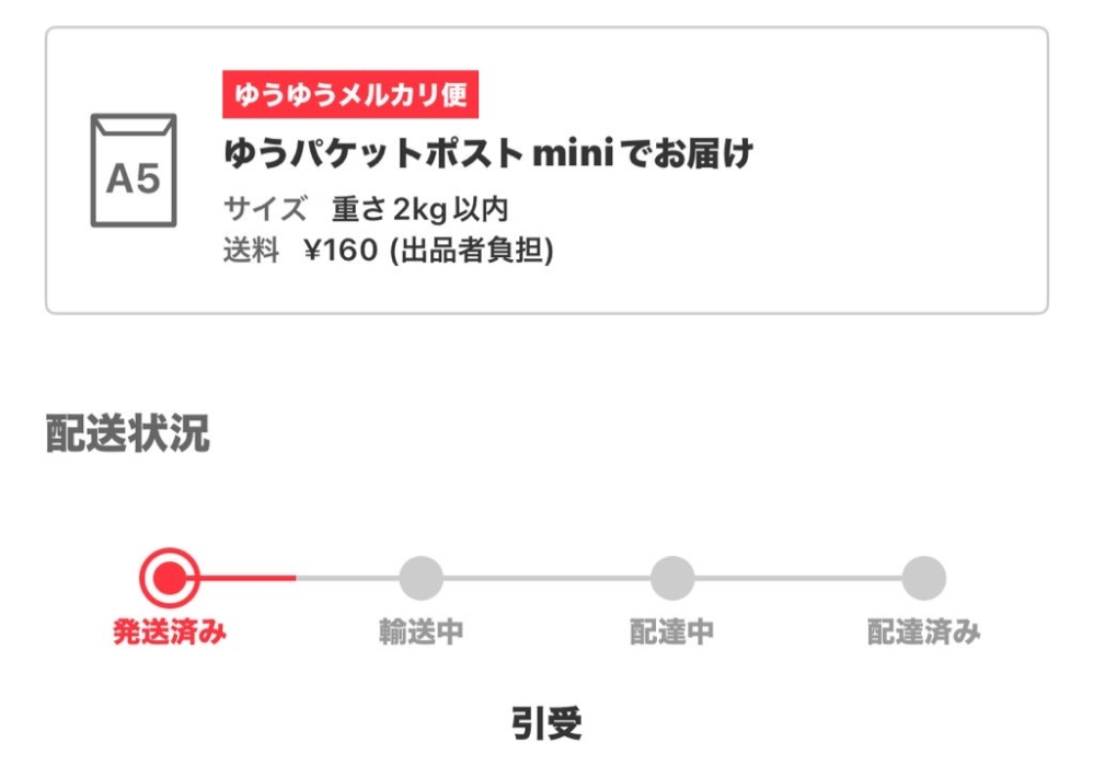 ゆうパケットポストミニで21日の13時に発送されたものなのですが