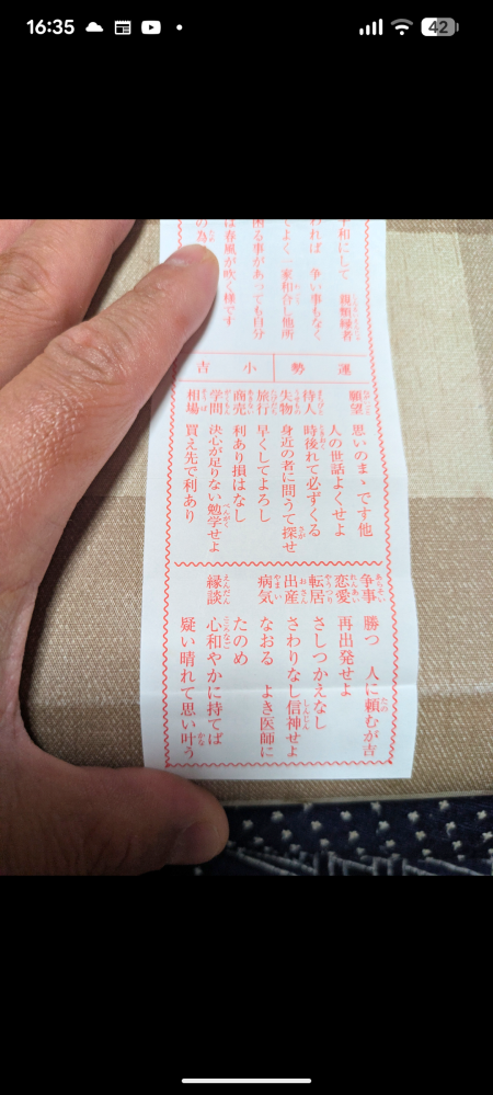 2月におみくじ引きに行ったんですが、意味がわかりません、教えてもらえると助かります