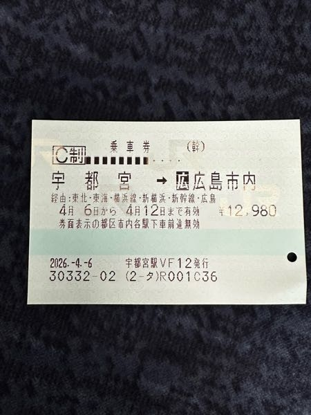 途中下車についてこのきっぷに合わせて、新横浜駅からは新幹線特急券を 