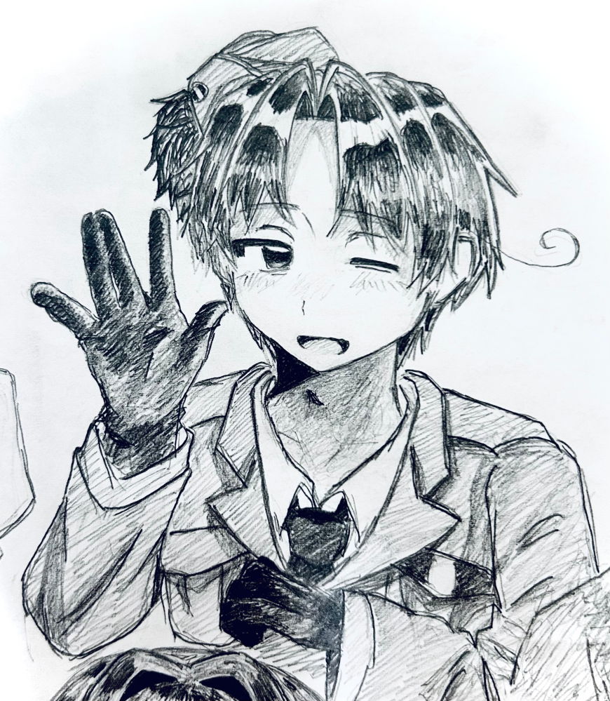 イラストについてです。ヘ列アのフェリシアーノ君を描いたのです