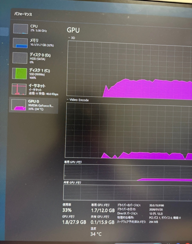 たまにゲーミングPCがすっごく重くなります。あたり詳しくないので画 