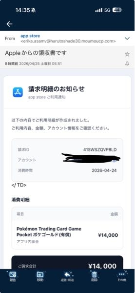 こんなメールが来ており、購入した覚えもありません詐欺でしょうか