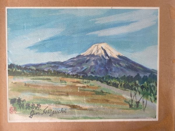 実家にあったサイン色紙です。イラストとサインがありますが、どなたの