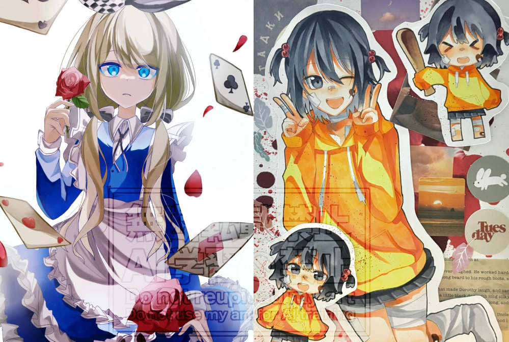 あやまる様 リクエスト 2点 まとめ商品 イラスト販売について質問が 