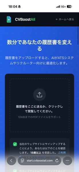 本当に助けてください。履歴書を作ろうとして間違えてCVBoostAIという