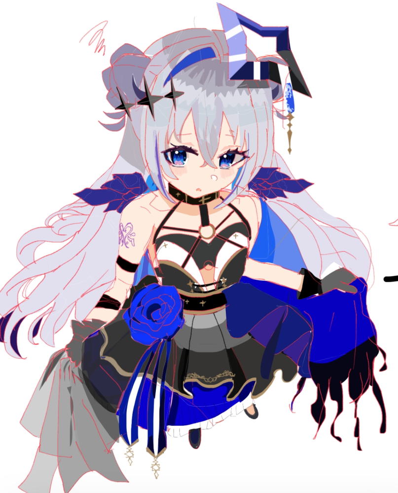 まだ描き途中ですがイラスト添削お願いします！メモ(フリーボード