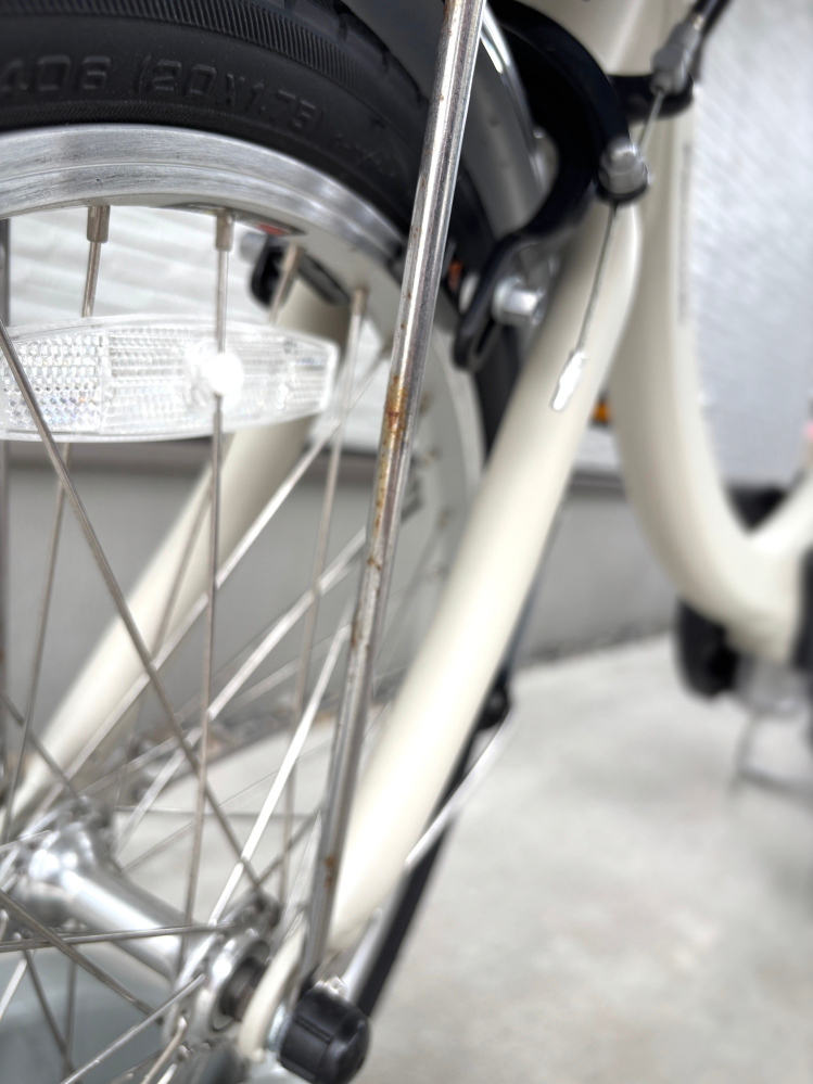 自転車のサビ取りについて教えて下さい。買って1ヶ月ぐらいの自転車 
