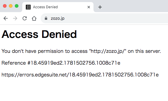PCからChrome、FirefoxでZOZOTOWNを開こうとするとこのよ - Yahoo