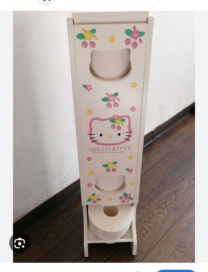 このレトロなハローキティのトイレットペーパーホルダーなのですが