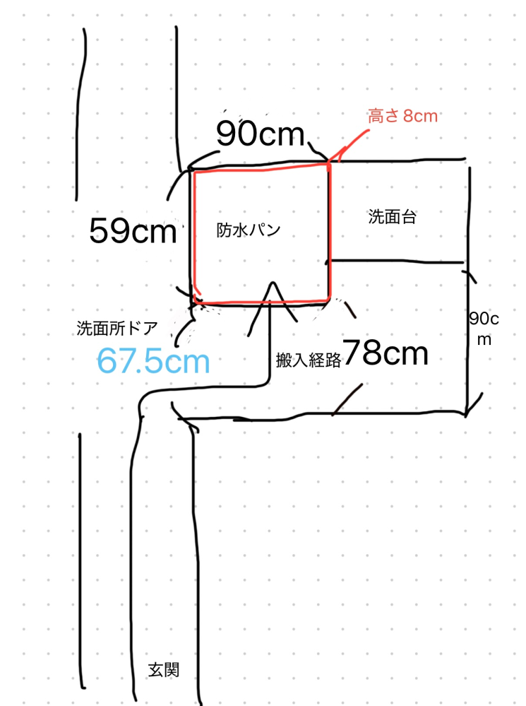 ドラム式洗濯機PanasonicLX127ELの購入を考えています。搬入経路
