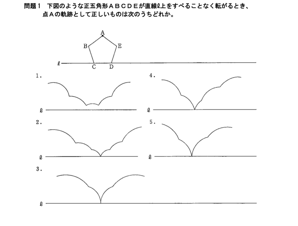 算数、数学。図形の軌跡です。答えは3だそうです。解説お願いします