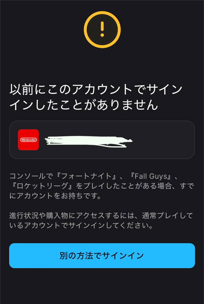 ☆EO☆他の方は購入できません！！ 息子のSwitchとエピックのアカウントの紐付けができません。このような