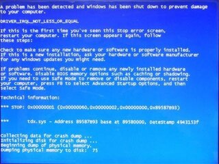 Windows7ブルースクリーン もともとvistaのパソコンに 7のプ Yahoo 知恵袋