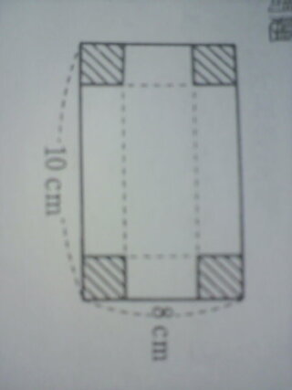 数学の問題です ２辺の長さが10cmと８cmの長方形の紙の四隅から Yahoo 知恵袋