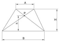 台形の対角線が交わる交点ｐの下底からの距離hの計算方法をお教え下さい この際 Yahoo 知恵袋