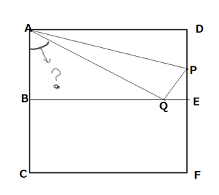 数学の角度問題の解き方 正方形のab Dp Peでｄをｑのところで Yahoo 知恵袋