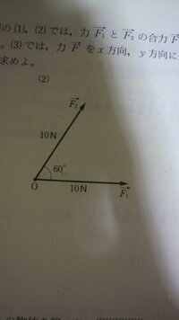 物理の力の合成の問題です １ 力ベクトルf1とベクトルf2の合力 Yahoo 知恵袋
