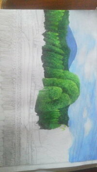 中学生です 絵の評価をください 学校の宿題で水彩画で風景画を描きました Yahoo 知恵袋
