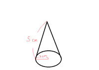 円錐の側面積の求め方が分かりません 図のような底面の半径が２ｃｍ 母線 Yahoo 知恵袋