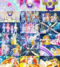 プリキュアプリキュアシリーズ（プリキュア５から）変身するシーンで