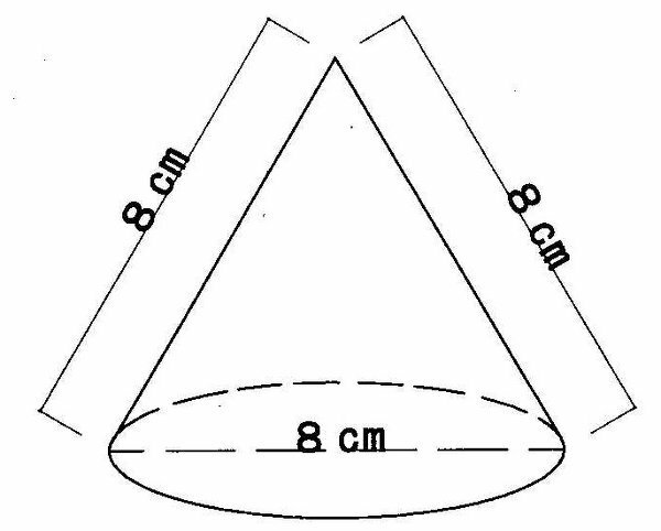 円錐の体積の求め方を教えてください 底面の直径と母線の長さがともに8c Yahoo 知恵袋