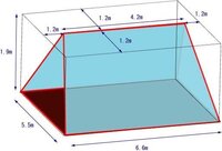 図の中の三角の立方体の体積を求める式と答えを教えてください 図面の間違 Yahoo 知恵袋