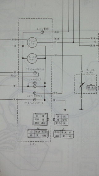 ドラッグスター400の電装結線図について質問です 画像見ずらいですが 社外の Yahoo 知恵袋