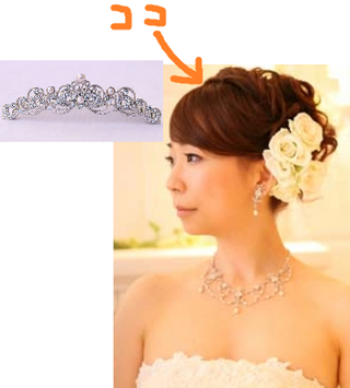 生花とティアラを両方付けたら おかしい よくばりな印象 でしょうか 和 Yahoo 知恵袋