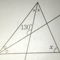 数学 画像の図形の角xの角度の出し方を教えてください 台形の向かい Yahoo 知恵袋