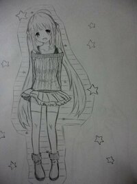 絵の評価お願いします ボーカロイドのgumiを描きました ちなみに中３です Yahoo 知恵袋