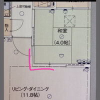 この間取り図だと 和室への入り口は廊下からもありますか ピンクの線の部分は壁にな 教えて 住まいの先生 Yahoo 不動産