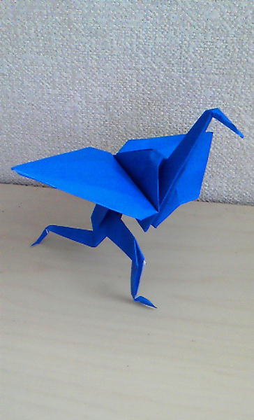 100枚＞足の生えた折鶴について - ↓の画像を見て、私も足のある