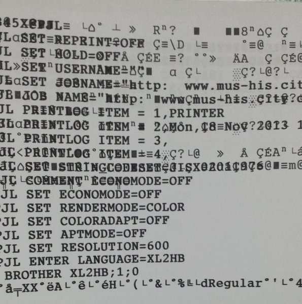EPSONのプリンターEP-805AWでの印刷が文字化けみたいになり