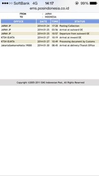 バリ島へems郵便 追跡サービスで保管ってどういうこと 先日日本か Yahoo 知恵袋