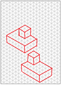 キャビネット図 等角図の書き方の説明文を探しています Yahoo 知恵袋