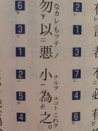 国語の漢文について質問です 一 二点の中にレ点はいれてはいけな Yahoo 知恵袋